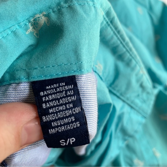 iZod Blue Turtle Button Down Men's Shirt Size Small - Picture 6 of 10